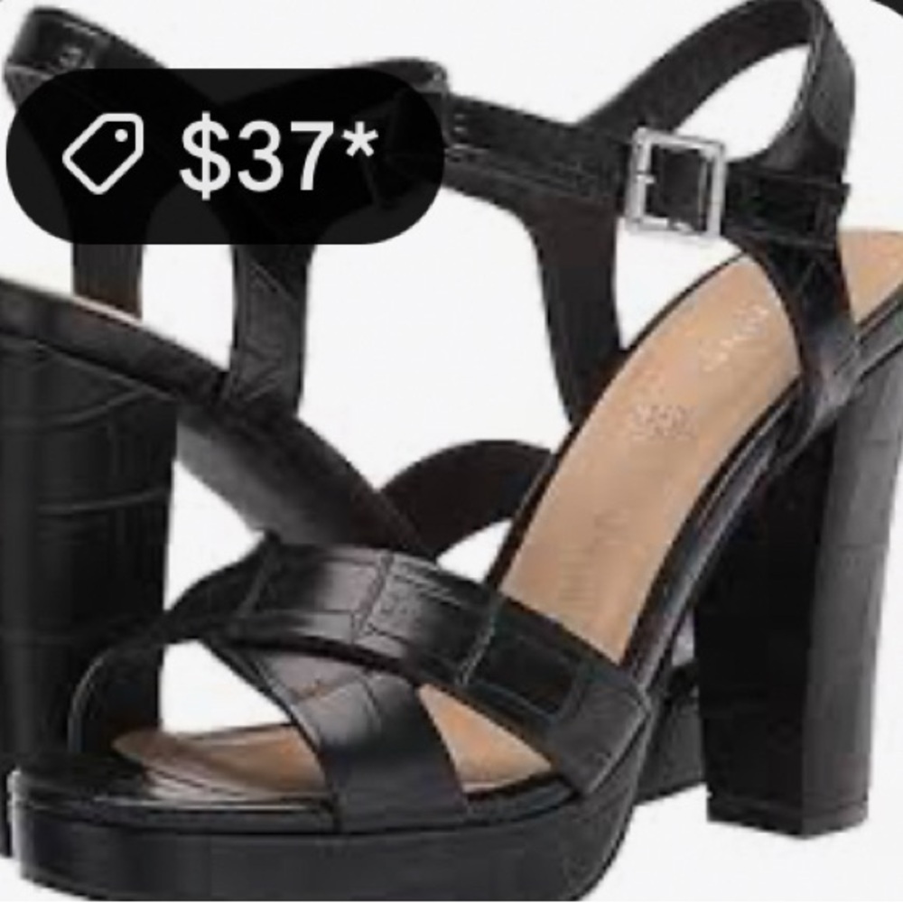 NEVER WORN - Elegant Black Strappy Heels